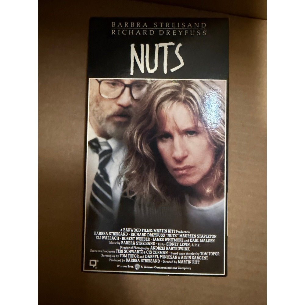 Nuts VHS Barbra Streisand Richard Dreyfuss 1987 Courtroom Drama Warner BrosMovie